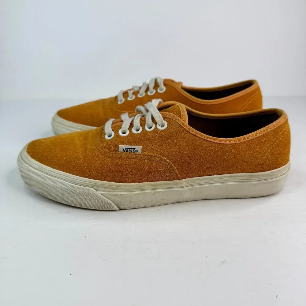 Vans Authentic Pig Suede Skate Shoes Sneakers Burnt Orange Unisex M8 W9.5